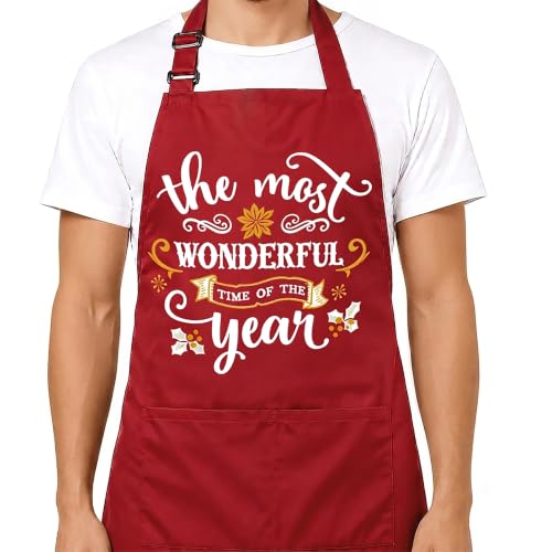 Christmas Apron for Women & Men - The Most Wonderful Time of The Year Print