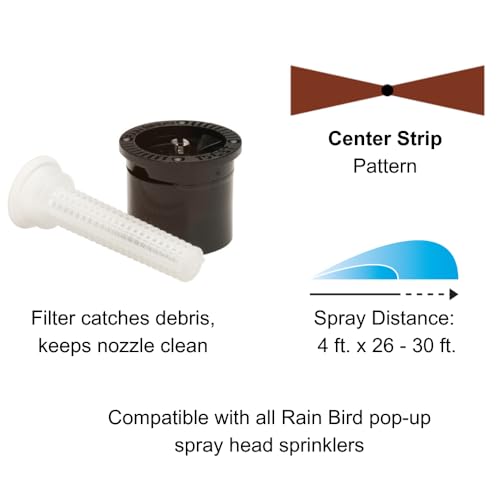 Rain Bird 15CSTC1 Adjustable Spray Nozzle, Center Strip Pattern, 3' x 20'-4' x 30' | Durable Irrigation Nozzle