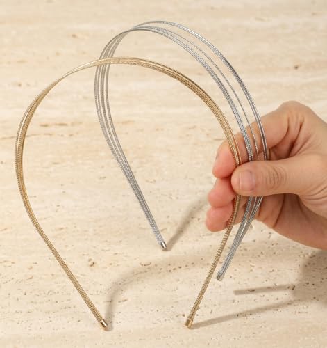 Metal Headbands 2-Pack - Thin Wire Minimalist Hair Accessories