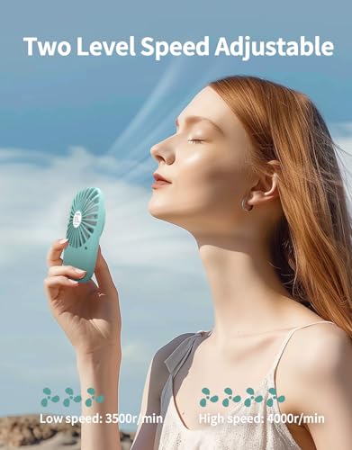 Aluan Portable Mini Fan - Rechargeable Handheld USB Fan with Adjustable Speed