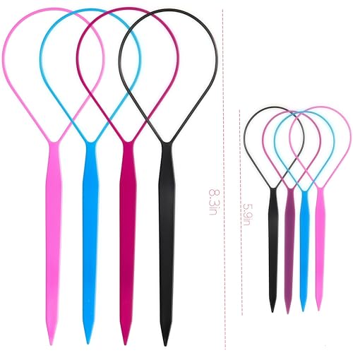 Topsy Tail Hair Styling Tool Set - 8 Piece Ponytail Maker Loop