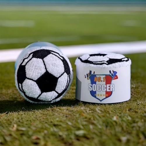JOMBOTIK Soccer Hand Towels - 2 Pack 12x12 Inch Cotton Sports Gift