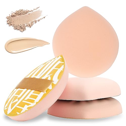 Mozeat Lens Large Makeup Sponges 2 Pcs Teardrop Cushion Powder Puffs