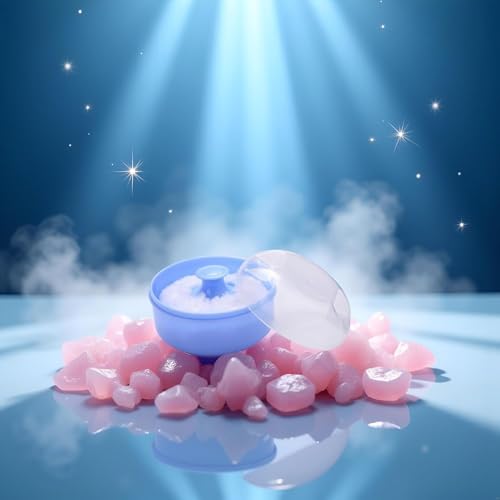 Myuiao Blue Cosmetic Powder Puff with Portable Storage Case Set