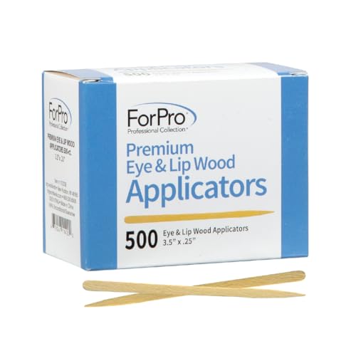 ForPro Wood Wax Applicators - 3.5" Lip & Eye Hair Removal Sticks, 500-Count