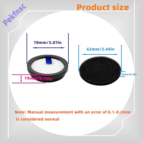 Vacuum Filter Replacement for Afoddon A200Pro, ORFELD B08, NEOUARE S12