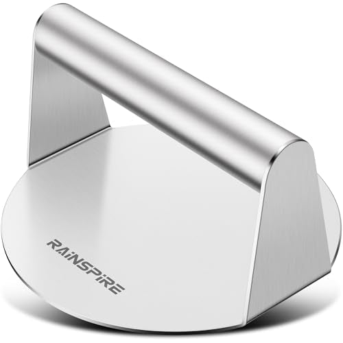 Rainspire 5.5-inch 304 Stainless Steel Smash Burger Press for Griddle