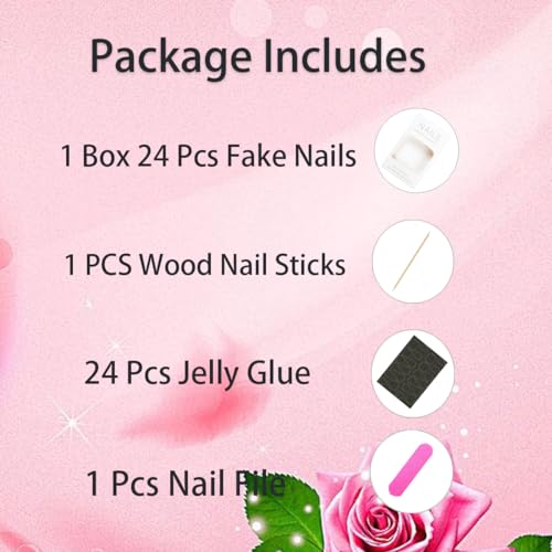 Black French Tip Press On Nails Medium Almond Fake Nails with Silver Stars