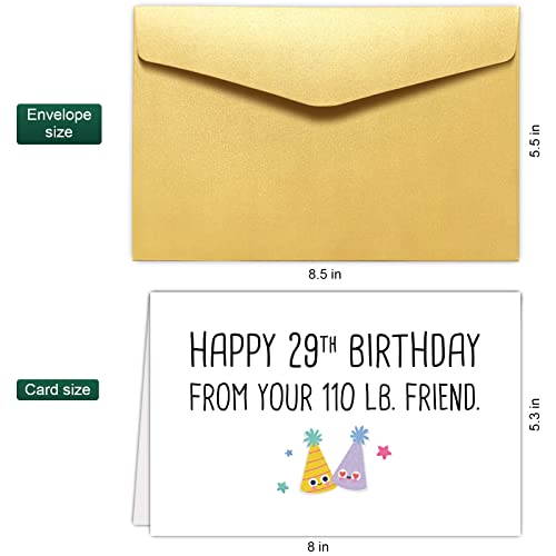 Humorous 29th Birthday Card from Your 110lb Friend