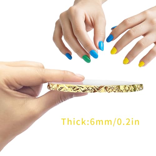 Resin Nail Art Palette Heart Shape Color Mixing Tray with Gilded Edge White