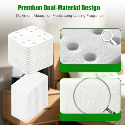 Humidifier Replacement Filters & Aroma Pads Bundle - 60 Pieces