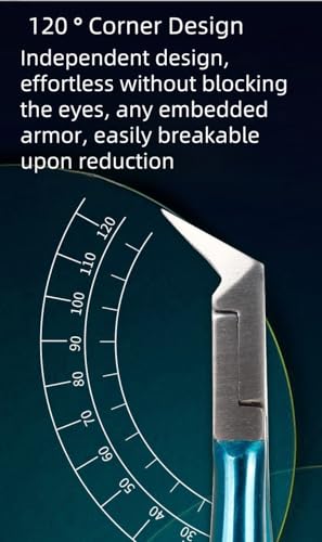 Ingrown Toenail Clippers - 120° Angled Stainless Steel Tool for Thick Nails