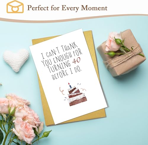 Funny 40th Birthday Card for Him & Her - Unique Gift