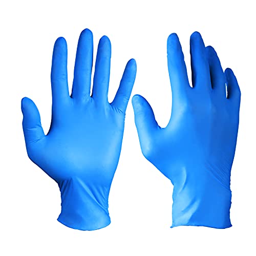 PEIPU Medium Nitrile Disposable Gloves, Powder Free, Pack of 100
