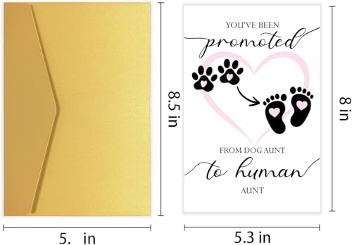 Dog Aunt Pregnancy Announcement Card for Sister and Best Friend
