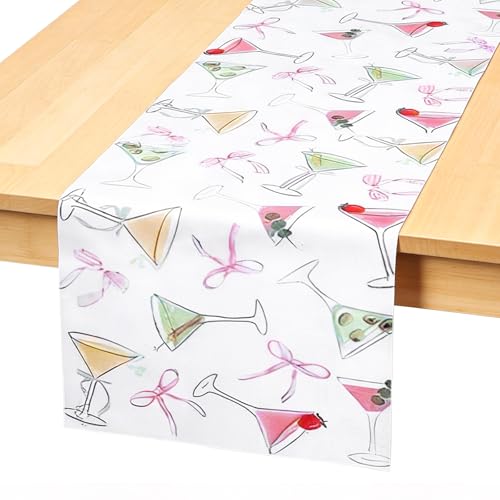 Martini Table Runner - Elegant Polyester Decor for Parties