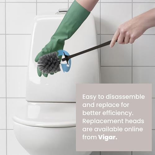 Vigar Toilet Bowl Brush Replacement Head Refill, 2-Pack, 3.35 x 3.14 inch