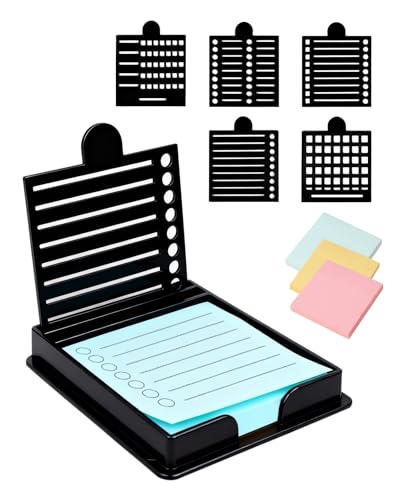 Sticky Note Holder with 5 Reusable Templates for Organization