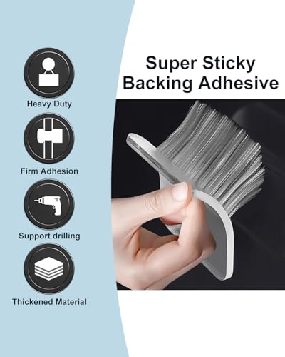 MSKEI Adhesive Hat Hooks - Wall-Mounted Baseball Cap Hanger (4-Pack)