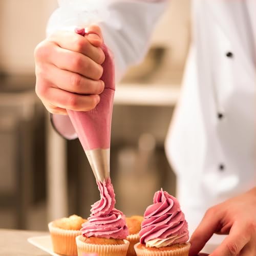 200 PCS Tipless Piping Bags - 12 & 16 Inch Disposable Pastry Bags for Cake Decorating