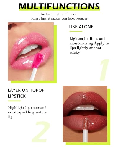 LYSdefeu Hydrating Lip Oil Tint - Moisturizing Non-Sticky Glossy Lip Care