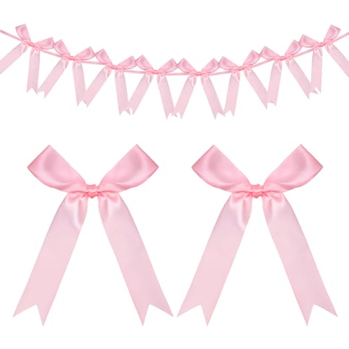 Pink Bow Garland Decoration for Parties - YBEATY