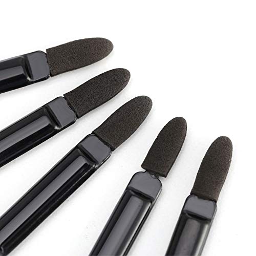 Disposable Double Head Eyeshadow Brushes 50 Pcs Black Makeup Sponge Applicators