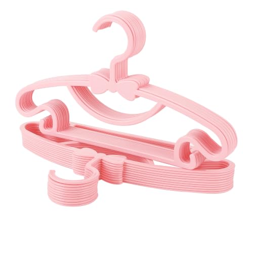 20 Pack Pink Baby Hangers Plastic Nursery Closet Clothes Organizers