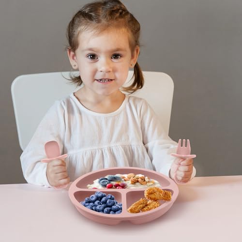 Silicone Baby Feeding Set - 6 Spoons & Forks for Self Feeding