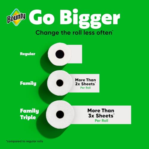 Bounty Quick-Size Family Triple Paper Towels - 12 Rolls (141 Sheets Each)