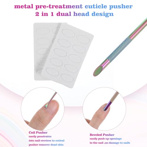 Dual-Ended Cuticle Pusher & Scraper Tool with Leather Case and Files