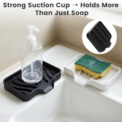 Silicone Soap Holder 3-Pack - Self-Draining Non-Slip Tray