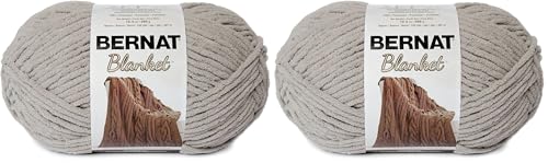 Bernat Blanket BB Yarn Pale Gray 2-Pack - Super Bulky Polyester Craft Yarn