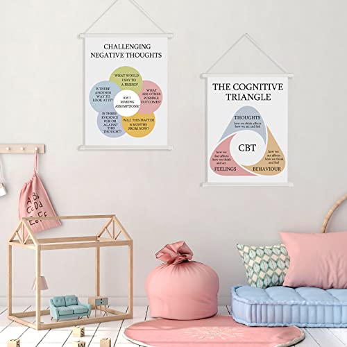 Gersoniel 3-Piece Mental Health Posters for Therapy Office Decor