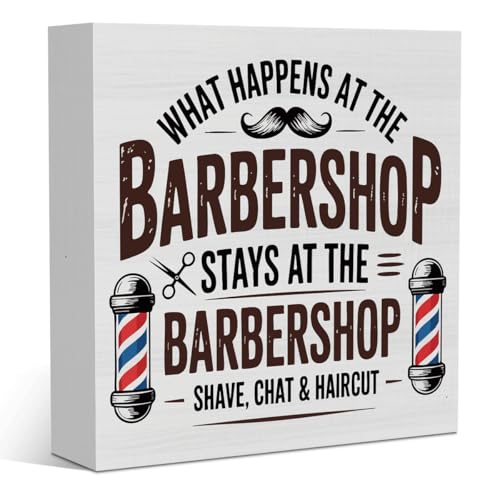 Barber Shop Decor - Funny Hairdresser Gift Sign, 5x5 Inch