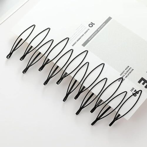Seadiquiet 12Pcs Black Mini Bobby Pins Vintage Hair Styling Clips