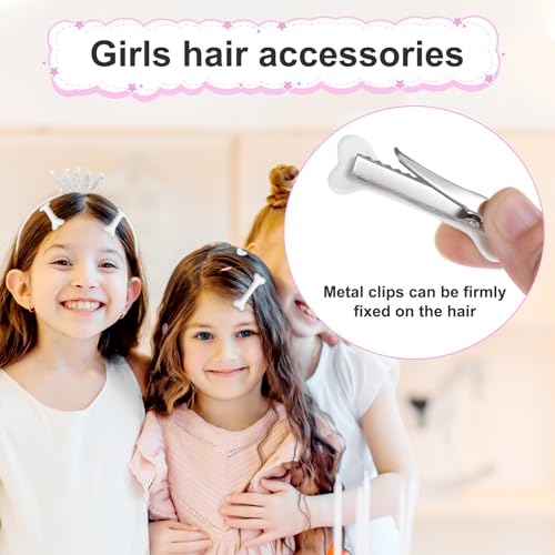 6 PCS White Dog Bone Hair Clips Cute Hairpins for Halloween Costumes