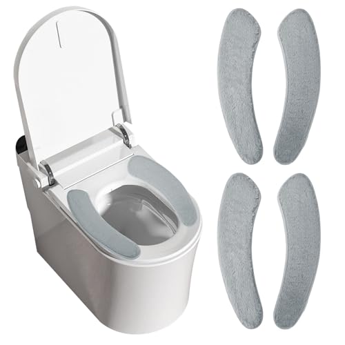Elongated Toilet Seat Cushion Warmer with Memory Foam - Washable Flannel Cover