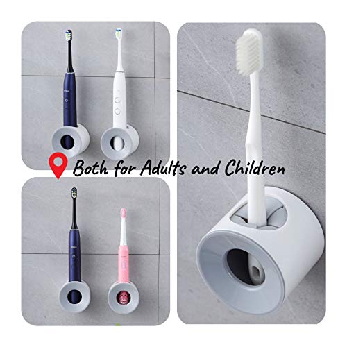 Wall-Mounted Electric Toothbrush Holder - Grey Space-Saving Organizer
