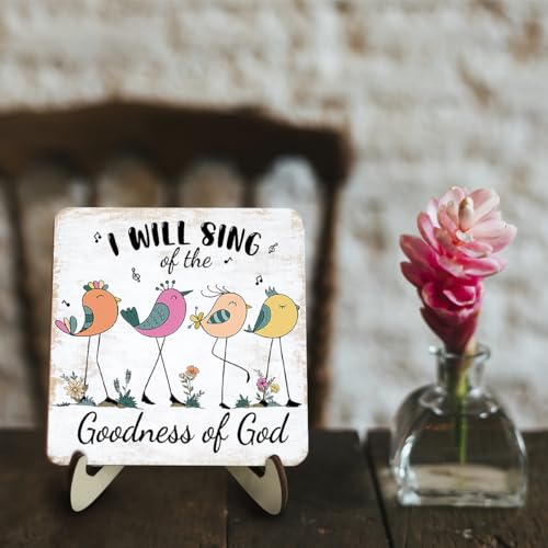 Inspirational Christian Wood Sign for Women - Rustic Desk Decor