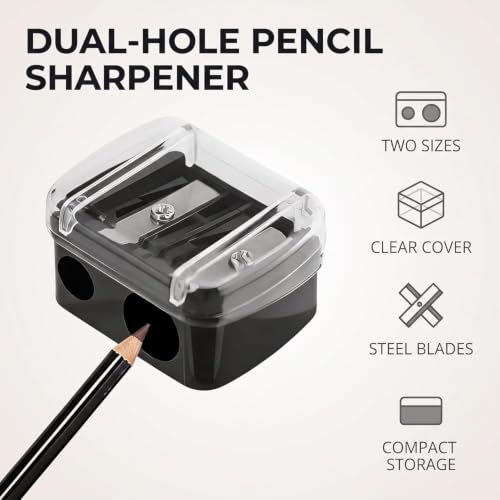 Dual Hole Makeup Pencil Sharpener for Eyeliner and Lip Liner