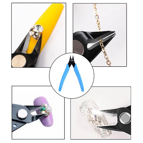 NentMent 2 Pack Nail Art Scissors Rhinestone Remover & Micro Cutters
