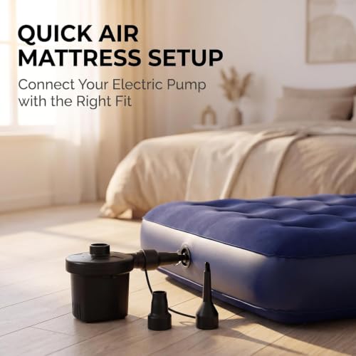 Replacement Air Pump Nozzles for Inflatable Beds - 3 Sizes