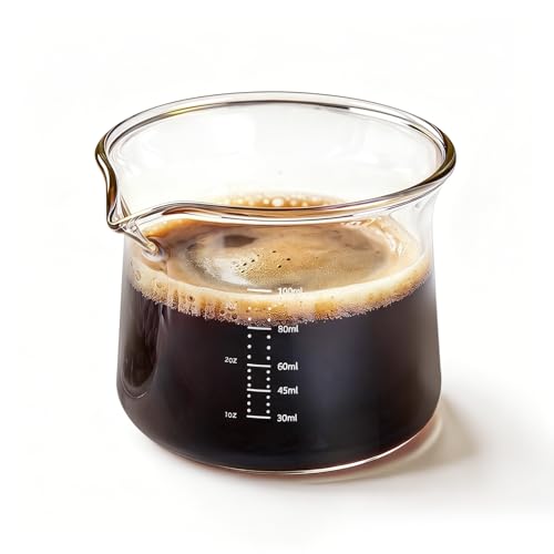YARRAMATE Borosilicate Espresso Shot Glass - 3.4oz with Precision Pour Spout