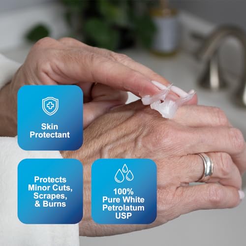 CareAll Petroleum Jelly 8 Oz Jar 100% Pure White Petrolatum Skin Protectant