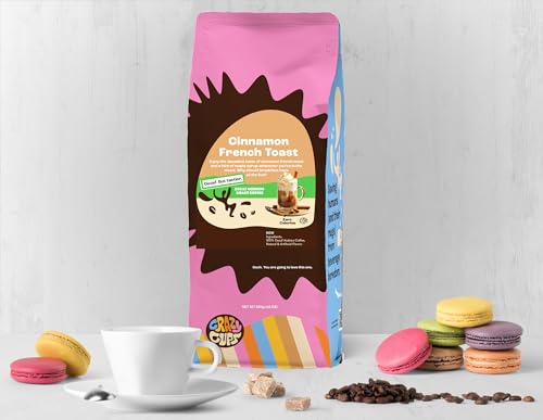 Crazy Cups Decaf Ground Coffee, Cinnamon French Toast Flavor, 10 Ounce