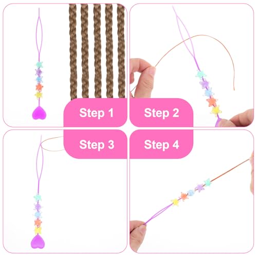 Hair Beader Tool 12 Pack - Quick Bead Loader & Topsy Tail Styling Kit