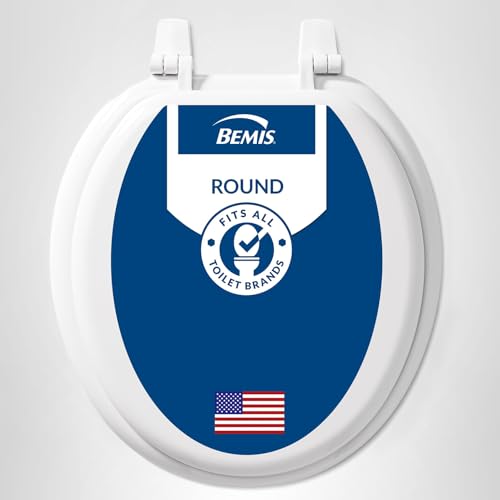 Bemis 400TTA Economy Durable Wood Toilet Seat, Made in USA, Round, White
