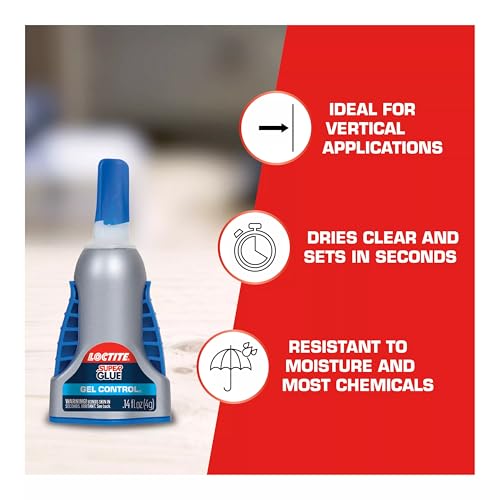 Loctite Super Glue Gel Control, No-Drip Adhesive - 3 Pack, 0.14 fl oz