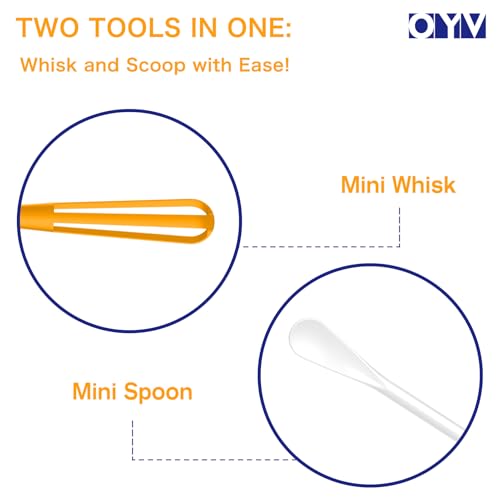 OYV 2-In-1 Mini Whisk and Spoon Set, 8.5-Inch, BPA-Free